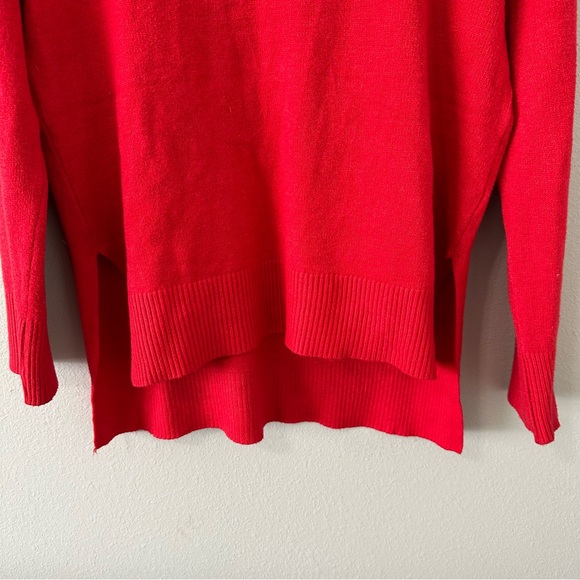 NWT Tahari Paris Red High/Low Hem Crewneck Sweater Size XS - Picture 5 of 12